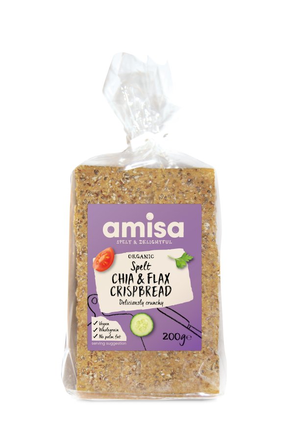Amisa Organic Spelt Chia & Flax Omega Crispbread 200g