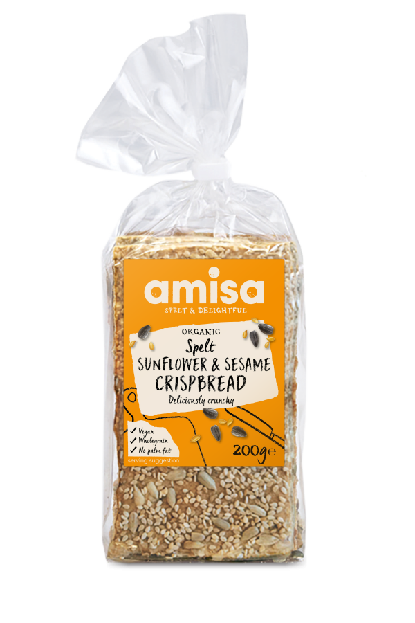 Amisa Organic Spelt Sunflower & Sesame Crispbread 200g