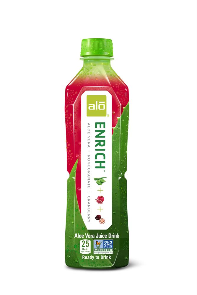 ALO Enrich Aloe, Pomegrante & Cranberry Drink 500ml - Pack of 4
