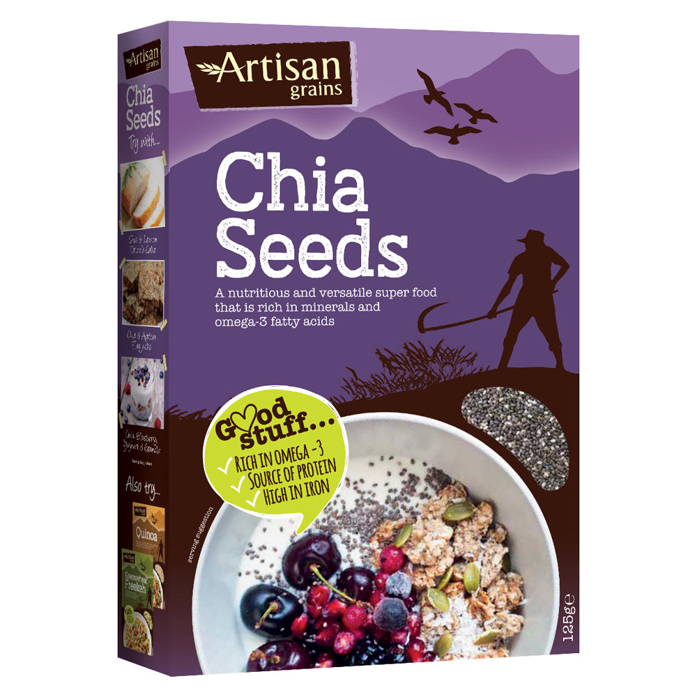 Artisan Grains Chia Seeds 125g - Pack of 2