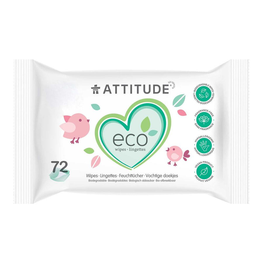 Biodegradable Baby Wipes Fragrance-free 72 wipes
