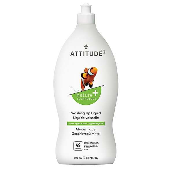 Attitude Green Apple & Basil Washing Up Liquid 700ml
