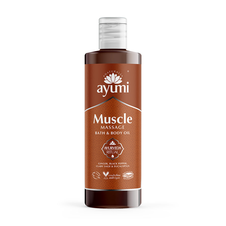 Ayumi Natural Muscle Massage Bath & Body Oil 250ml