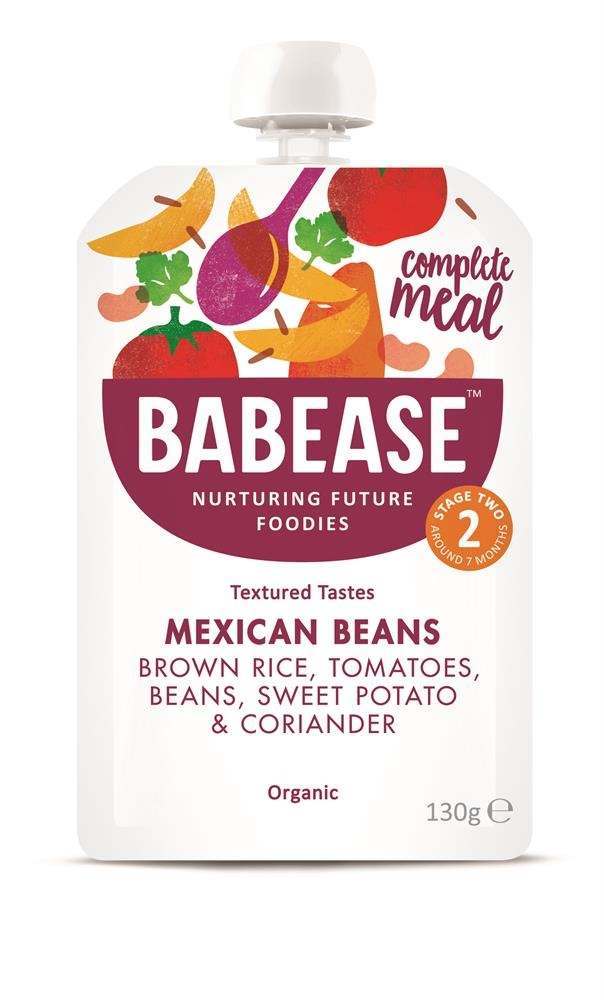Babease Organic Mexican Beans 130g Stage 2 - Box of 6