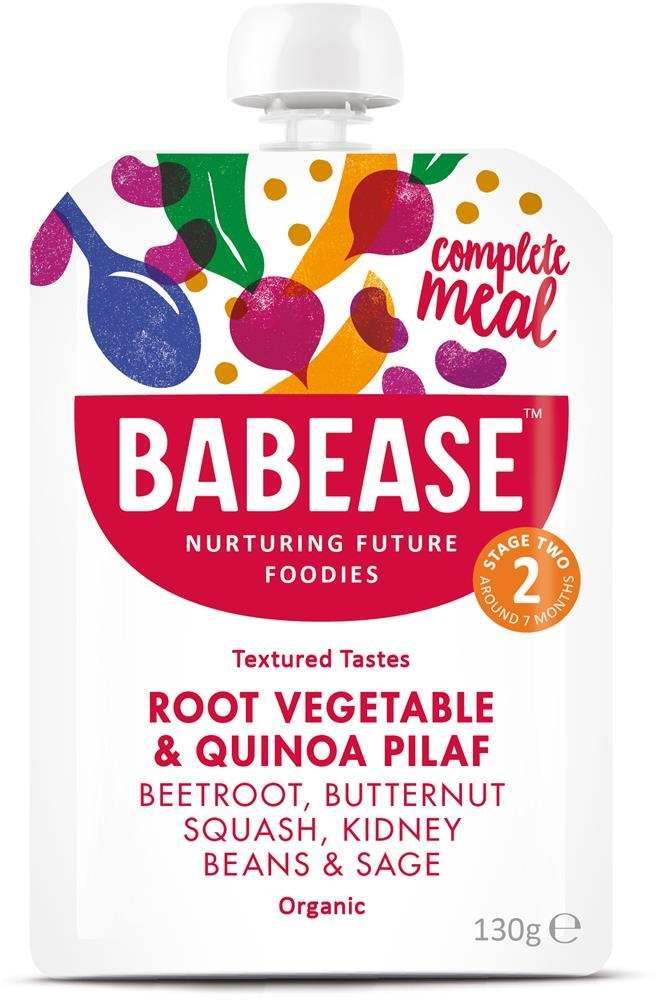 Babease Organic Root Vegetable & Quinoa Pilaf 130g - Stage 2 - Box of 6