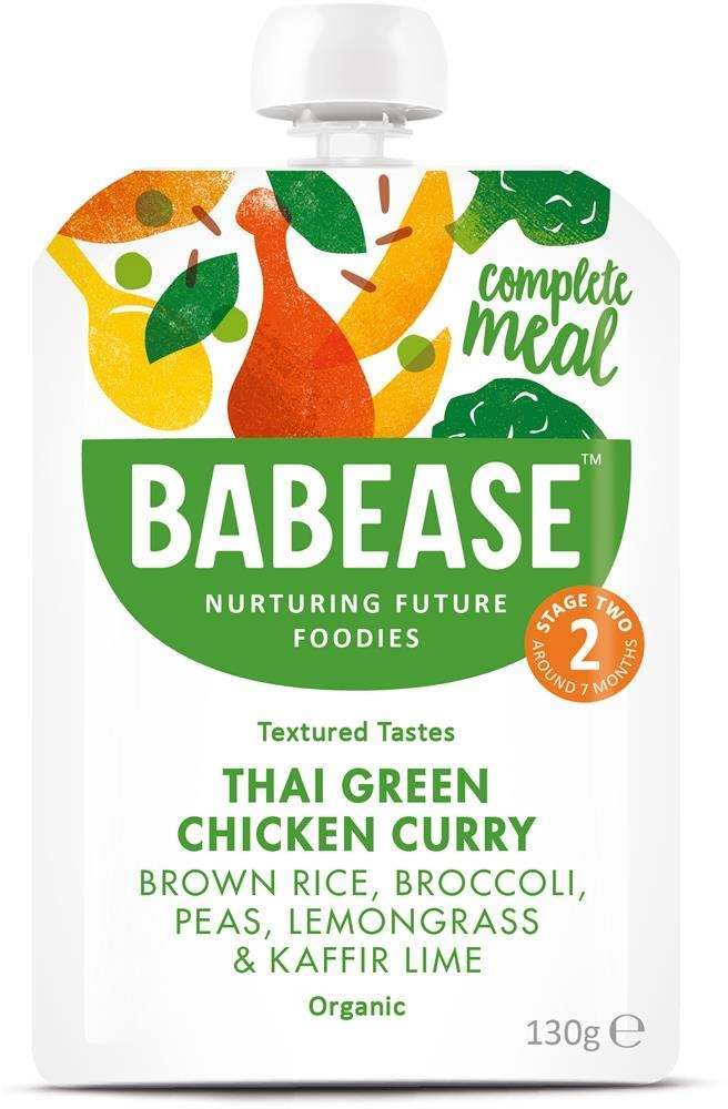 Babease Organic Thai Green Chicken Curry 130g - Stage 2 - Box of 6