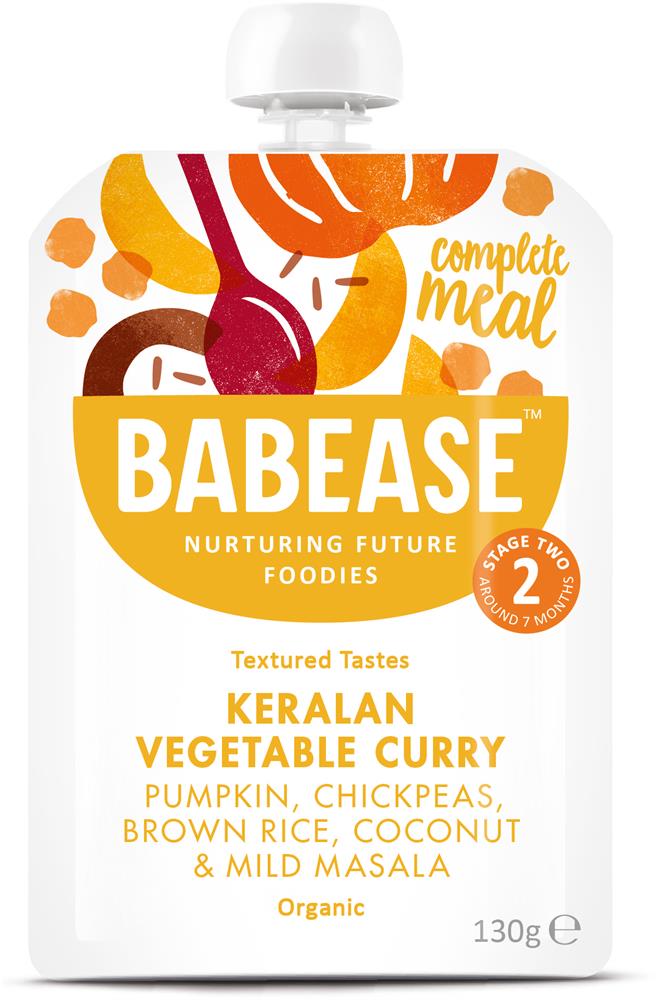Babease Organic Keralan Vegetable Curry 130g - Stage 2 - Box of 6