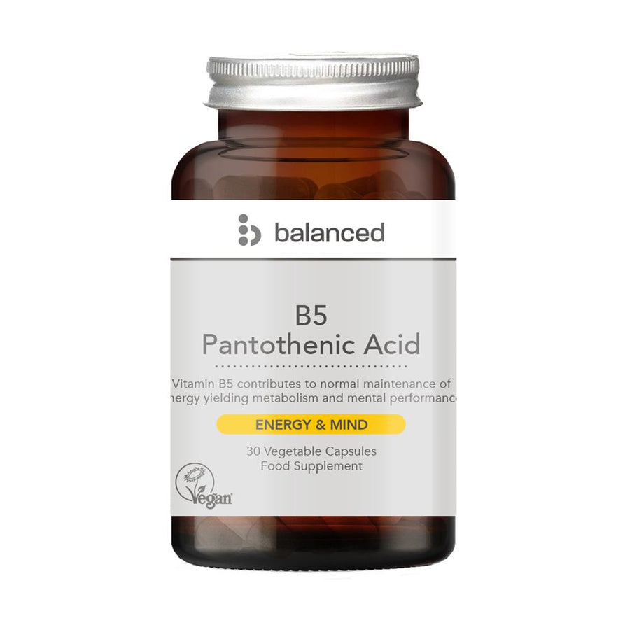 Balanced B5 Pantothenic Acid - 30 Vegetable Capsules