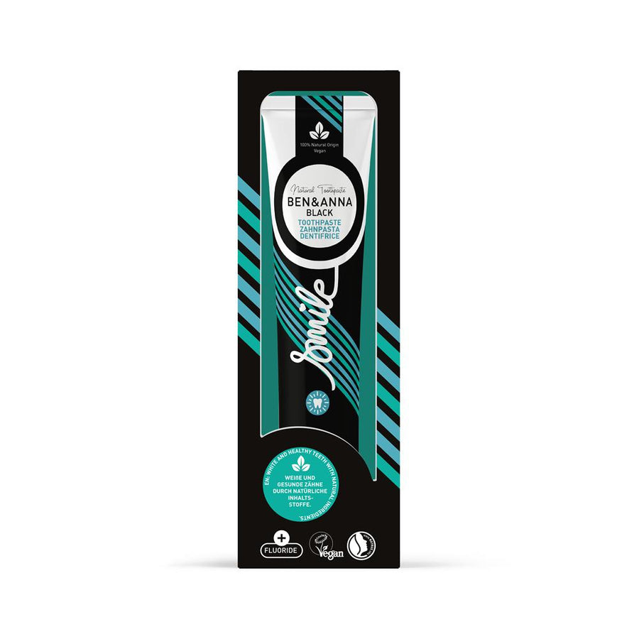 Ben & Anna Toothpaste Tube Black (With Fluoride) 75ml