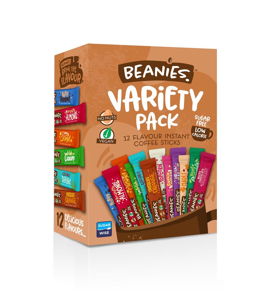 Beanies Flavoured Coffee Variety Pack - 12 Sachets