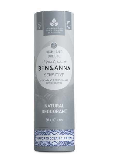 Ben & Anna Sensitive Highland Breeze Deodorant - Paper Tube 60g