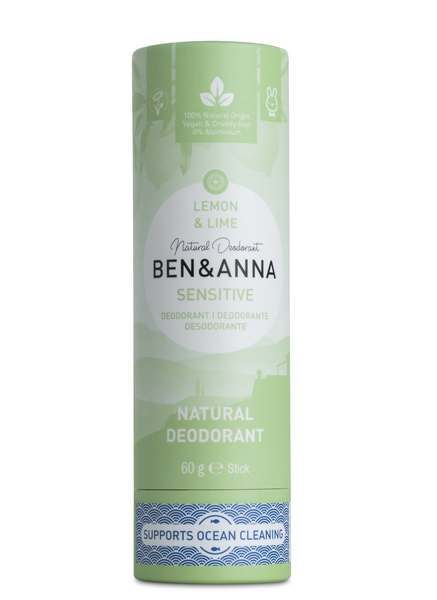 Ben & Anna Sensitive Lemon & Lime Deodorant - Paper Tube 60g