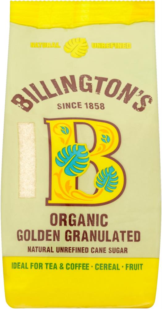 Billington's Organic Granulated Sugar 500g - Pack of 2