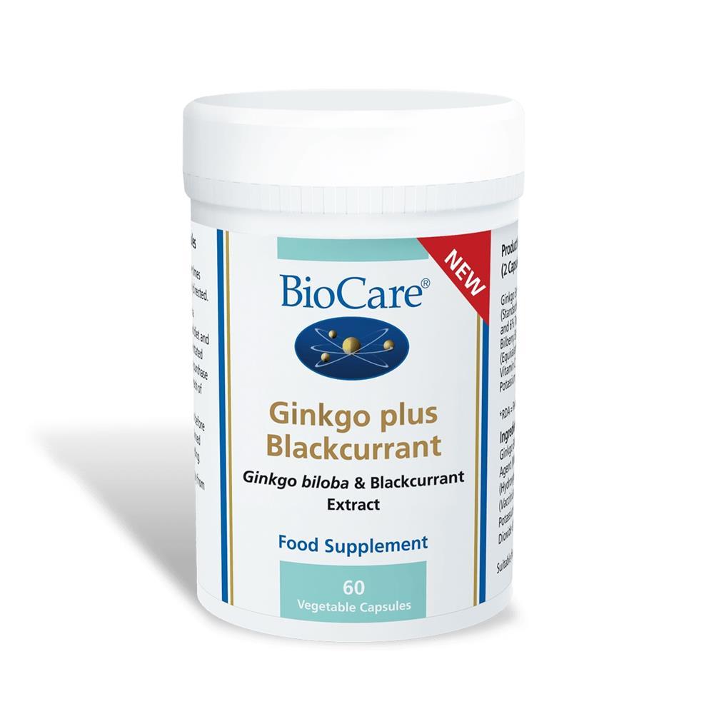 BioCare Ginkgo Plus Blackcurrant 60 Capsules