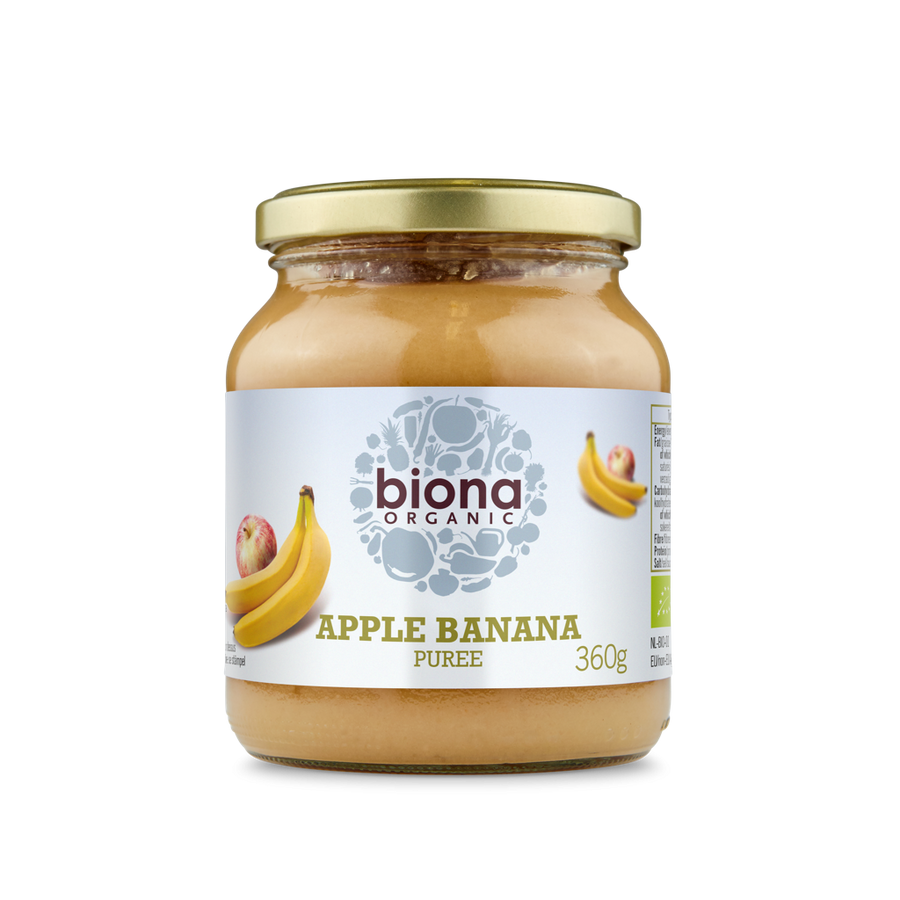 Biona Organic Apple & Banana Fruit Puree 360g - Pack of 2