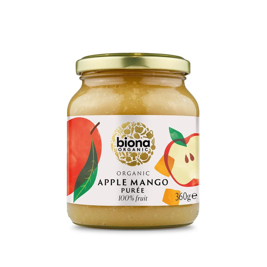 Biona Organic Apple & Mango Fruit Puree 360g - Pack of 2