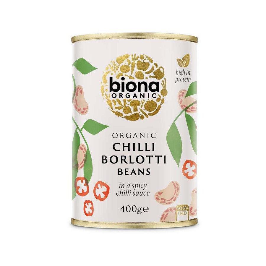 Biona Organic Chilli Borlotti Beans 400g
