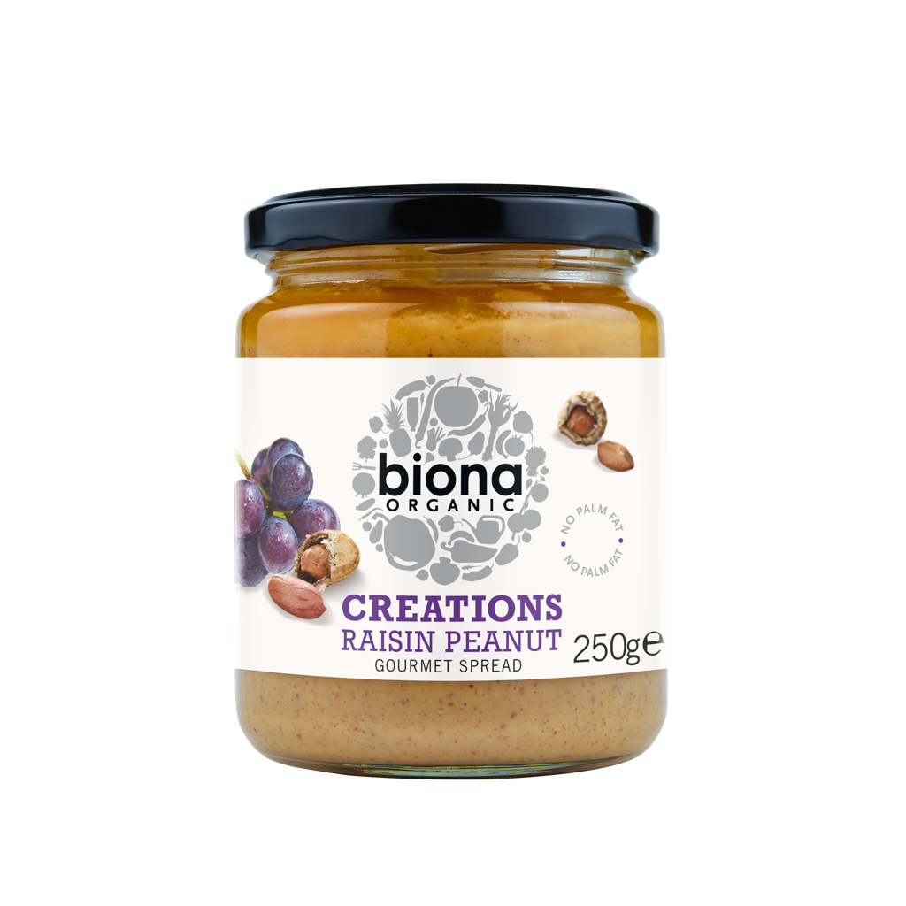 Biona Organic Creations Raisin Peanut Gourmet Spread 250g
