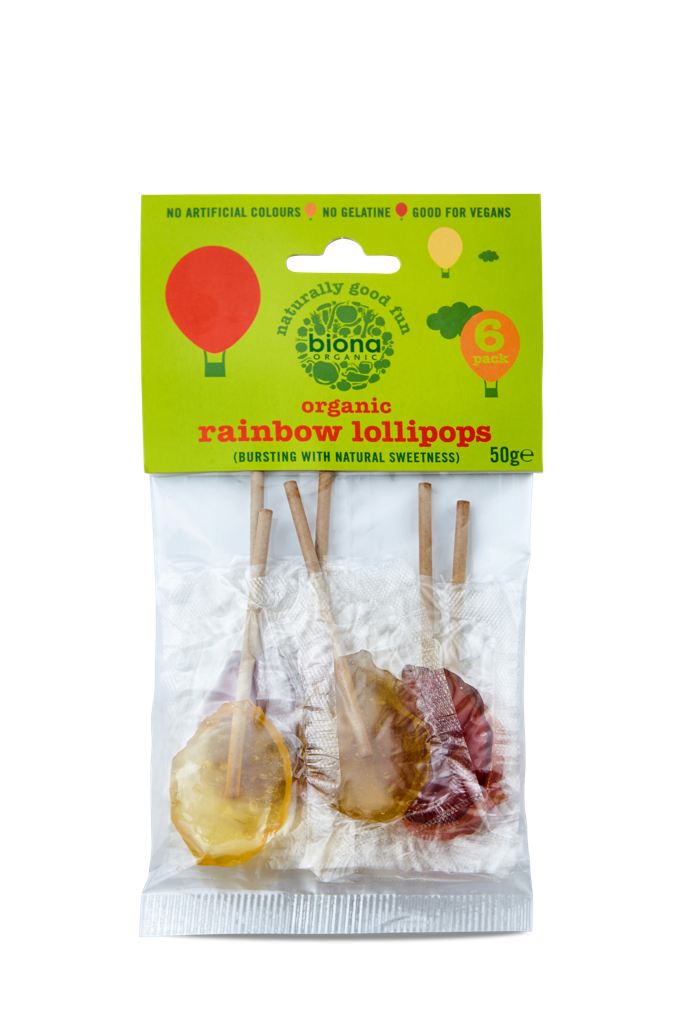 Biona Organic Fruit Rainbow Lollies - 6 Pack