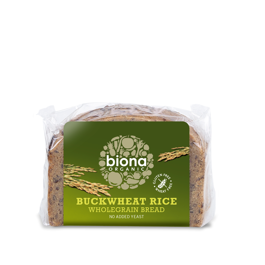 Biona Organic Gluten Free Buckwheat & Rice Bread 250g