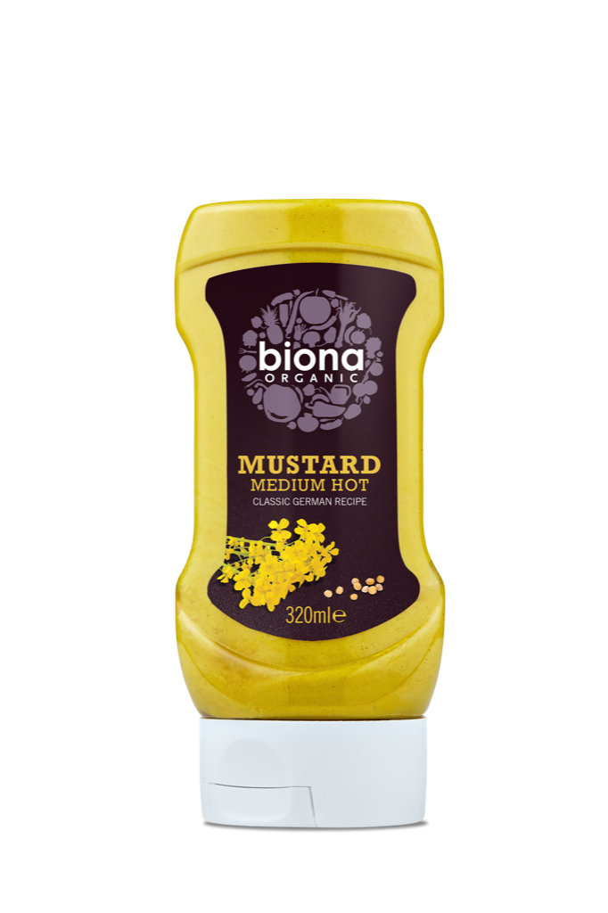 Biona Organic Medium Hot Squeezy Mustard 320ml