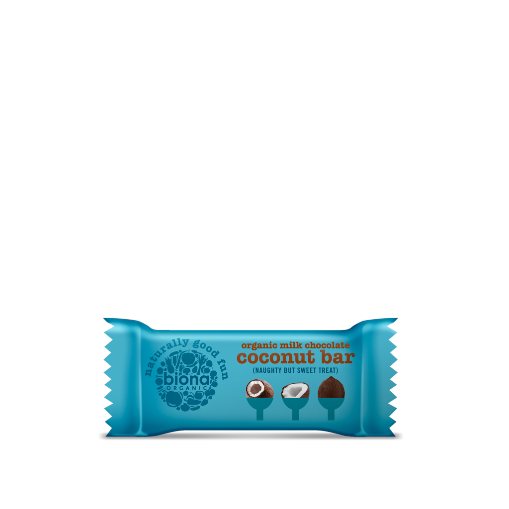 Biona Organic Milk Chocolate Coconut Bar 40g - Pack of 24