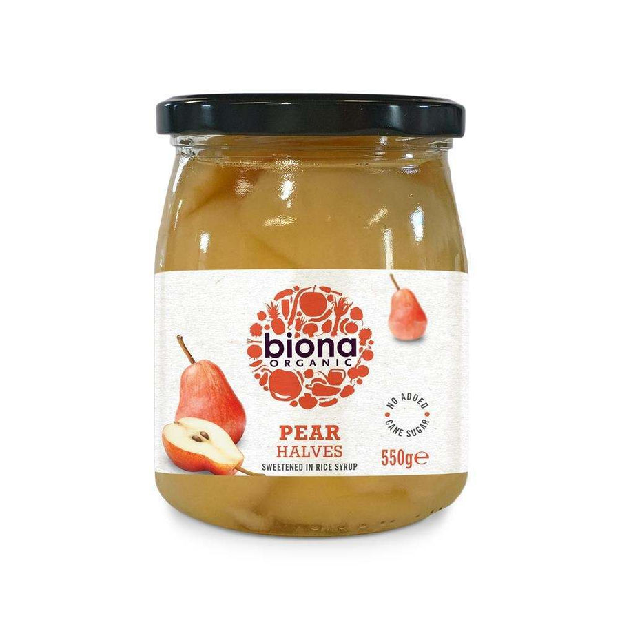 Biona Organic Pear Halves in Rice Syrup 550g