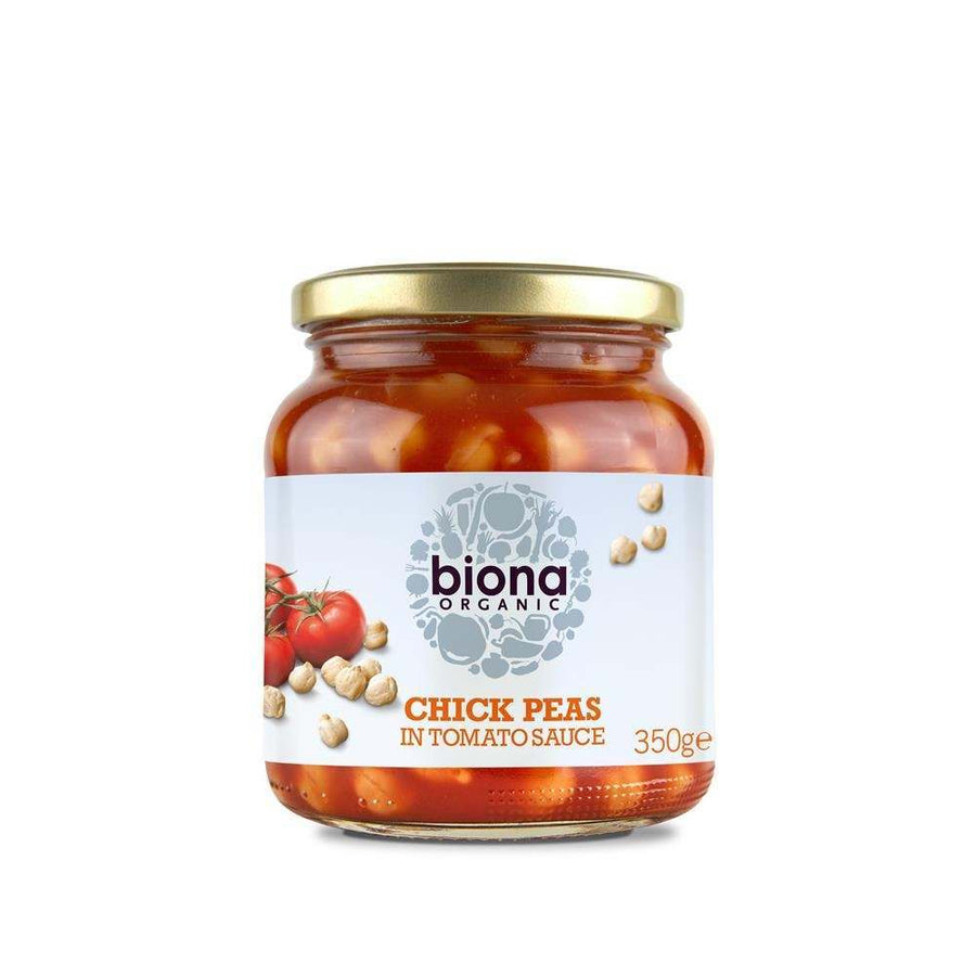 Biona Organic Chick Peas In Tomato Sauce 350g