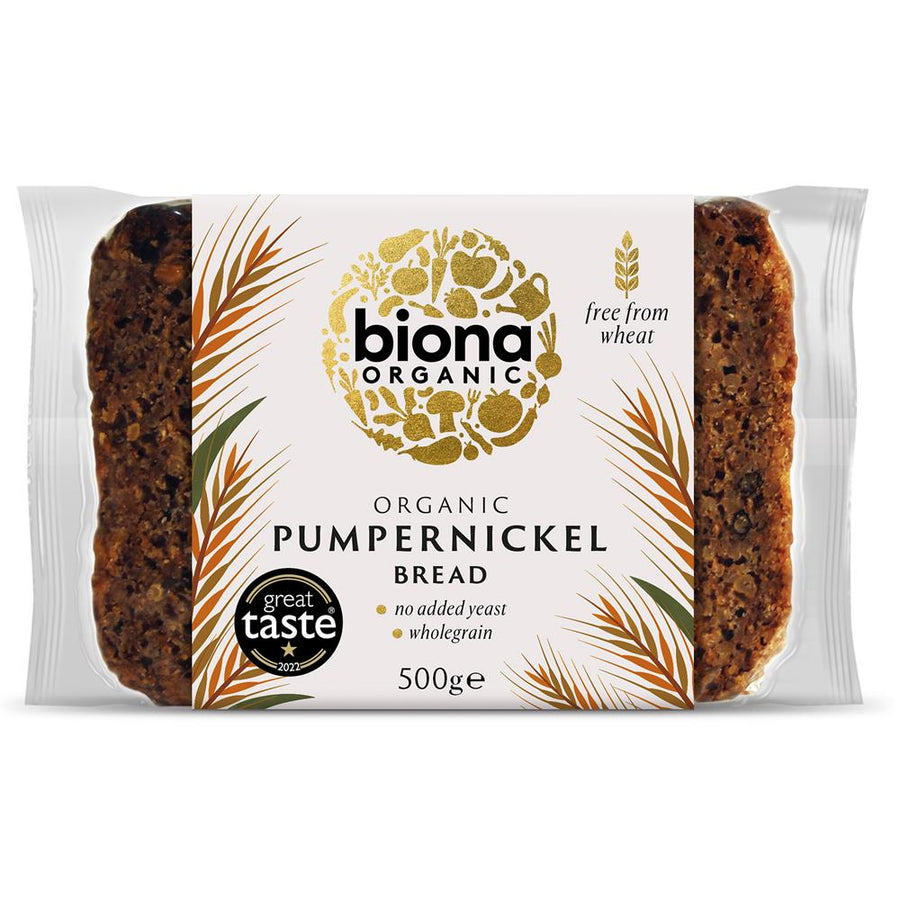 Biona Organic Wholemeal Pumpernickel Bread 500g - Pack of 2