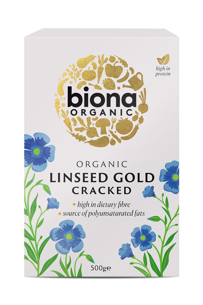 Biona Organic Cracked Linseed Gold 500g