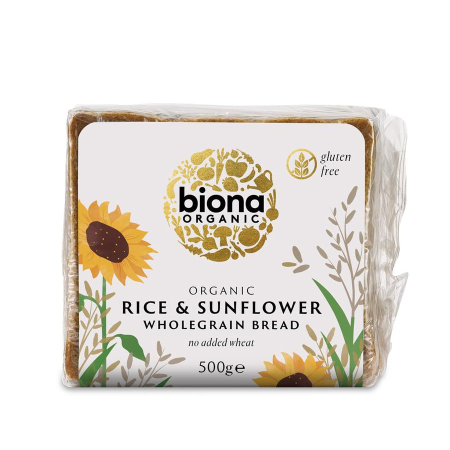 Biona Organic Gluten Free Rice & Sunflower Seed Bread 500g
