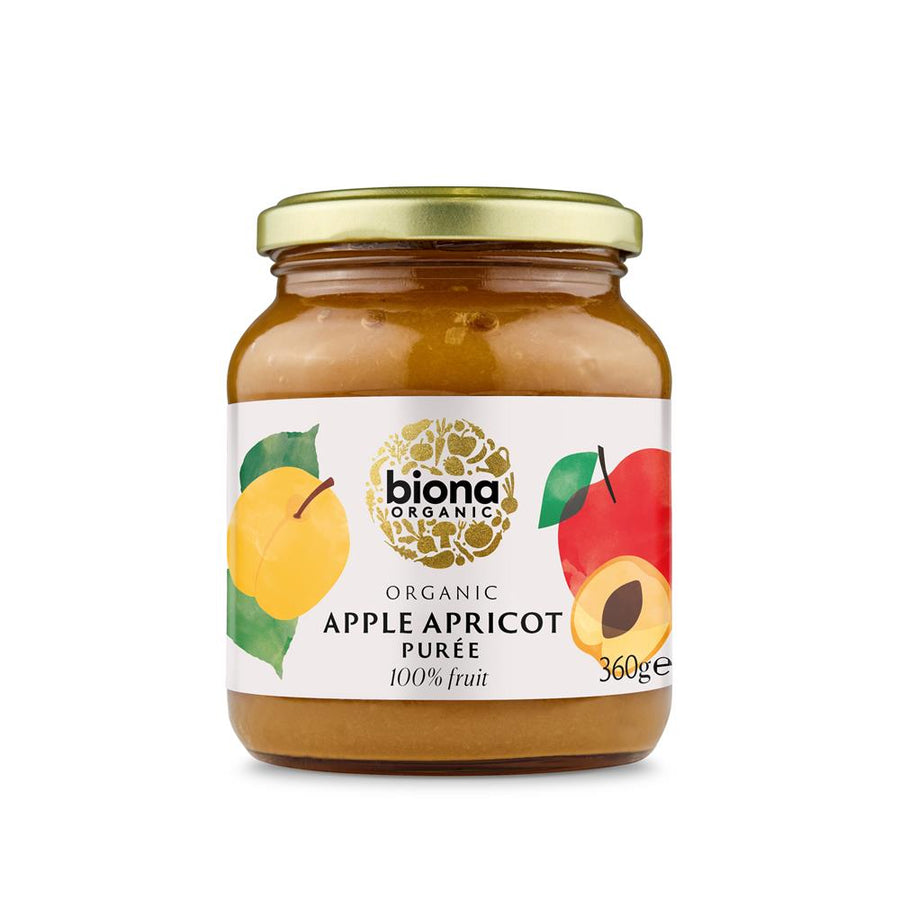 Biona Organic Apple & Apricot Puree 360g - Pack of 2