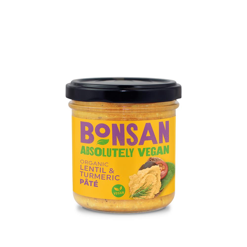 Bonsan Organic Vegan Lentil & Turmeric Pate 140g - Pack of 2