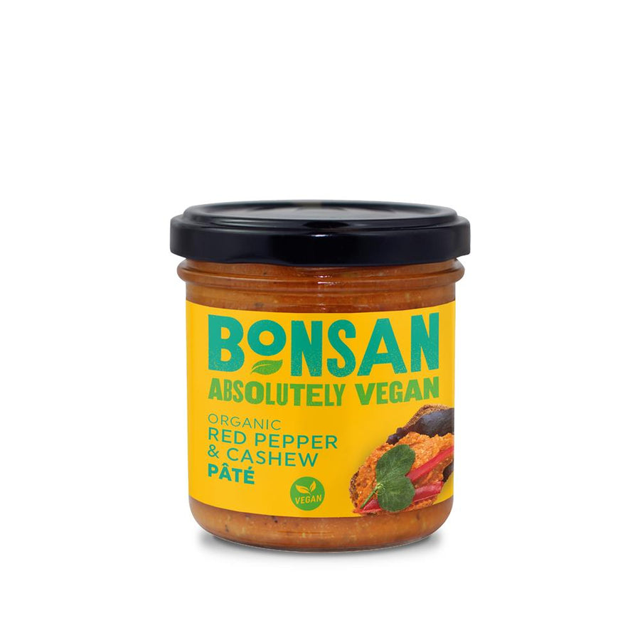 Bonsan Organic Red Pepper & Cashew Pate 130g - Pack of 2