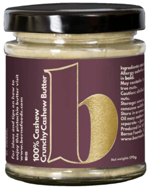 Borna Crunchy 100% Cashew Butter 170g