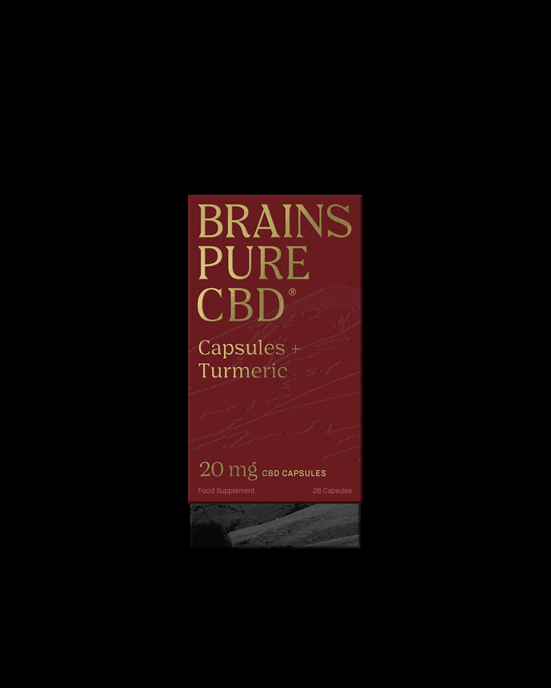 Brains Pure CBD + Turmeric 28 Capsules