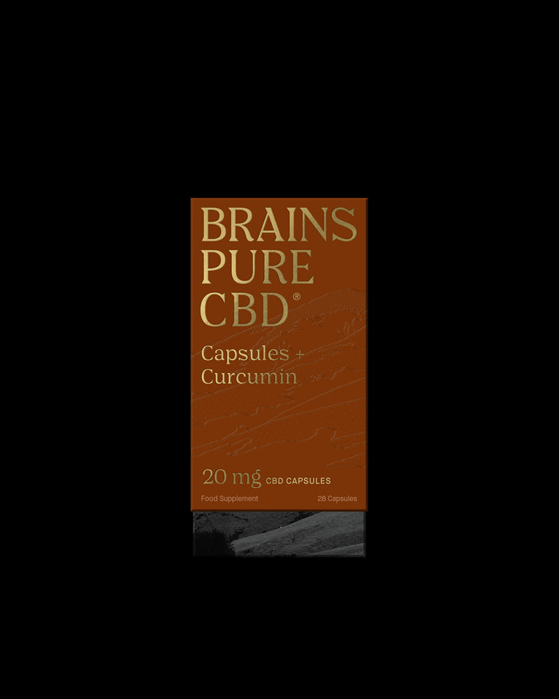 Brains Pure CBD + Curcumin 28 Capsules