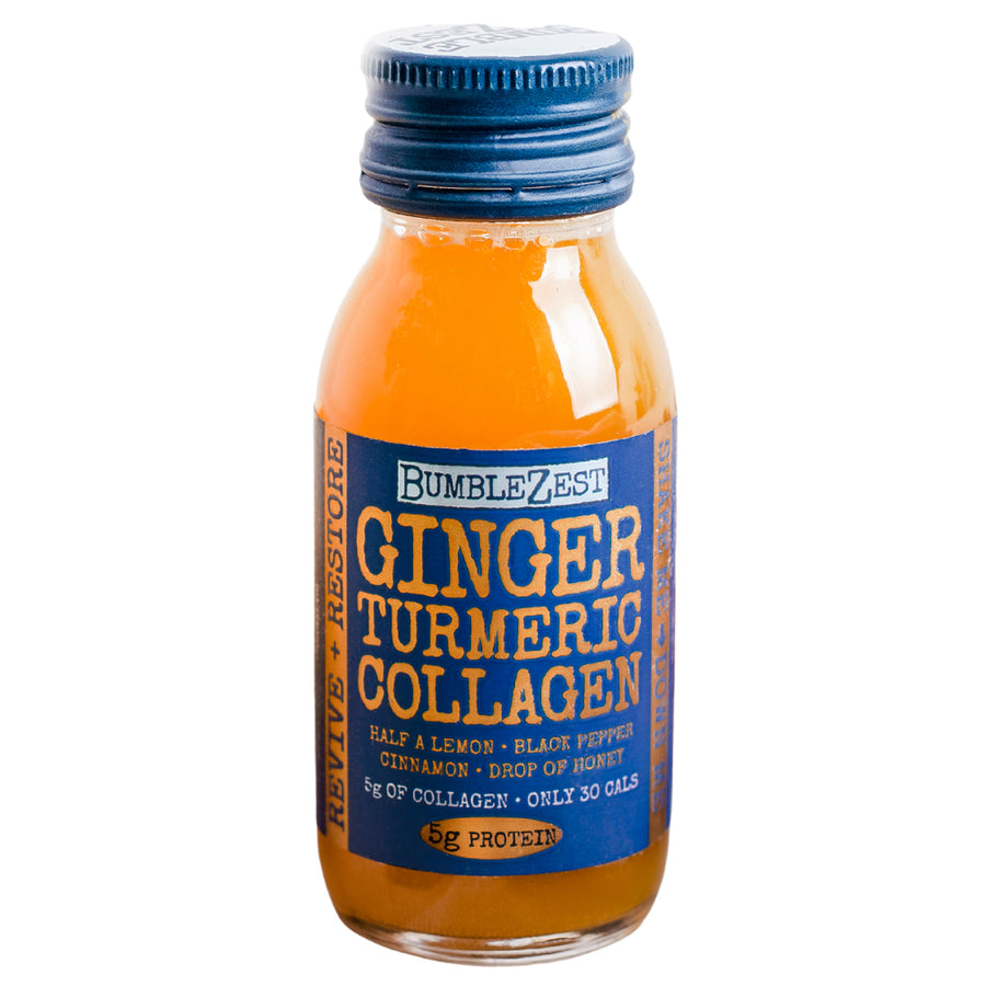Bumblezest Revive & Restore Ginger & Turmeric Collagen Shot 60ml - 4 Bottles
