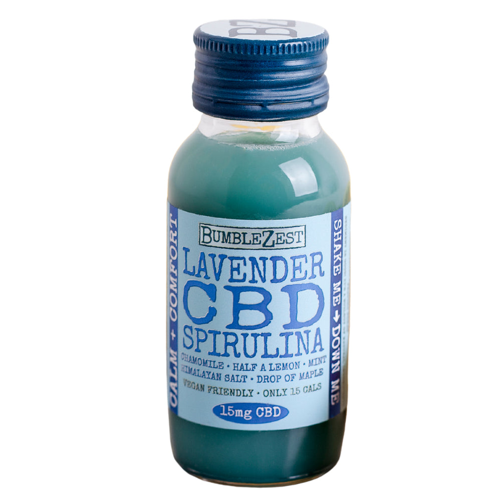Bumblezest Calm & Comfort Lavender, CBD & Spirulina Shot 60ml - 4 Bottles