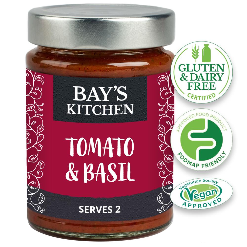 Bays Kitchen Low FODMAP Vegan Tomato & Basil Stir-in Sauce 260g - Pack of 2