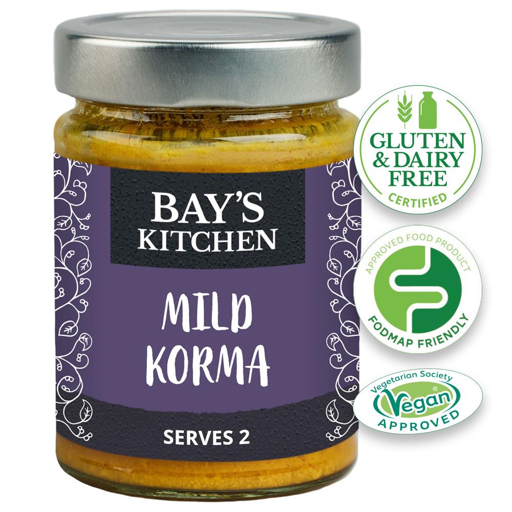 Bays Kitchen Low FODMAP Vegan Mild Korma Stir-in Sauce 260g - Pack of 2
