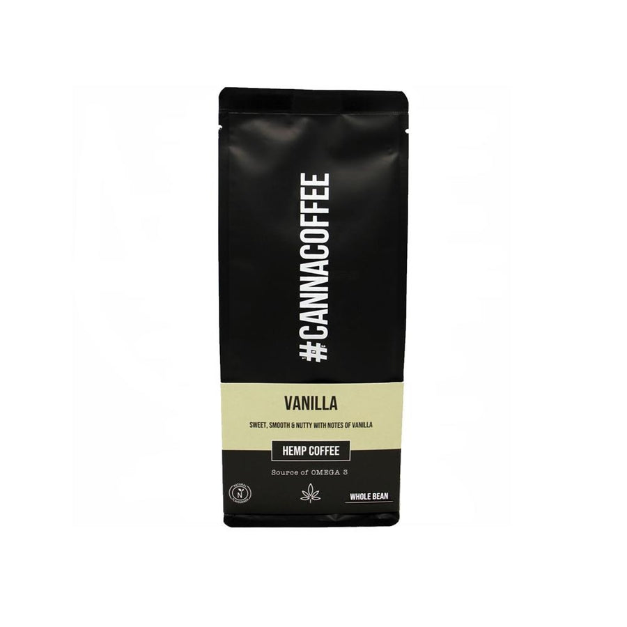 CANNACOFFEE Vegan Vanilla Hemp Whole Bean Coffee 200g