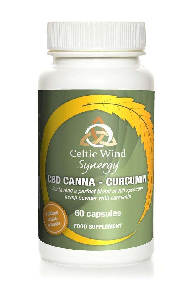Celtic Winds Synergy CBD Canna - Curcumin 60 Capsules