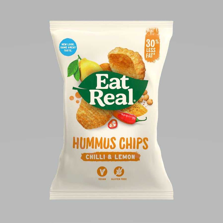 Eat Real Hummus Chilli & Lemon Chips 135g - Pack of 5