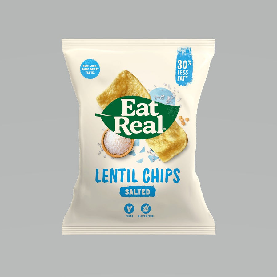 Eat Real Lentil Sea Salt Chips 40g - Pack of 6