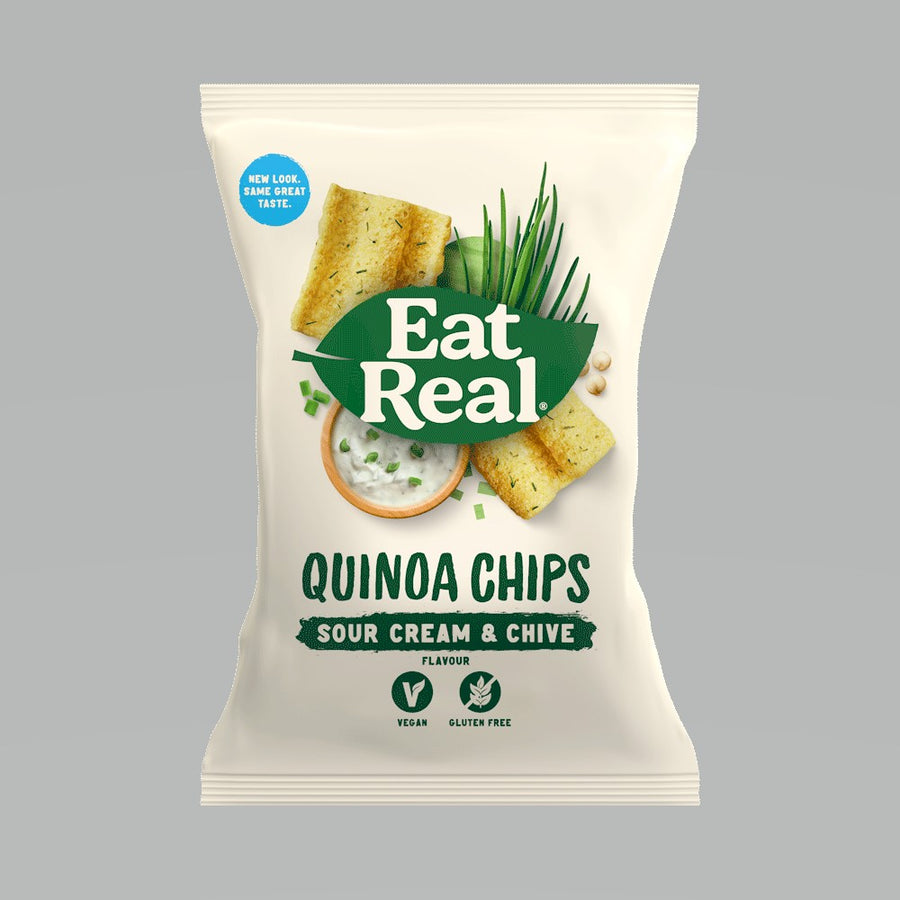 Eat Real Quinoa Sour Cream & Chive Chips 80g - Pack of 5