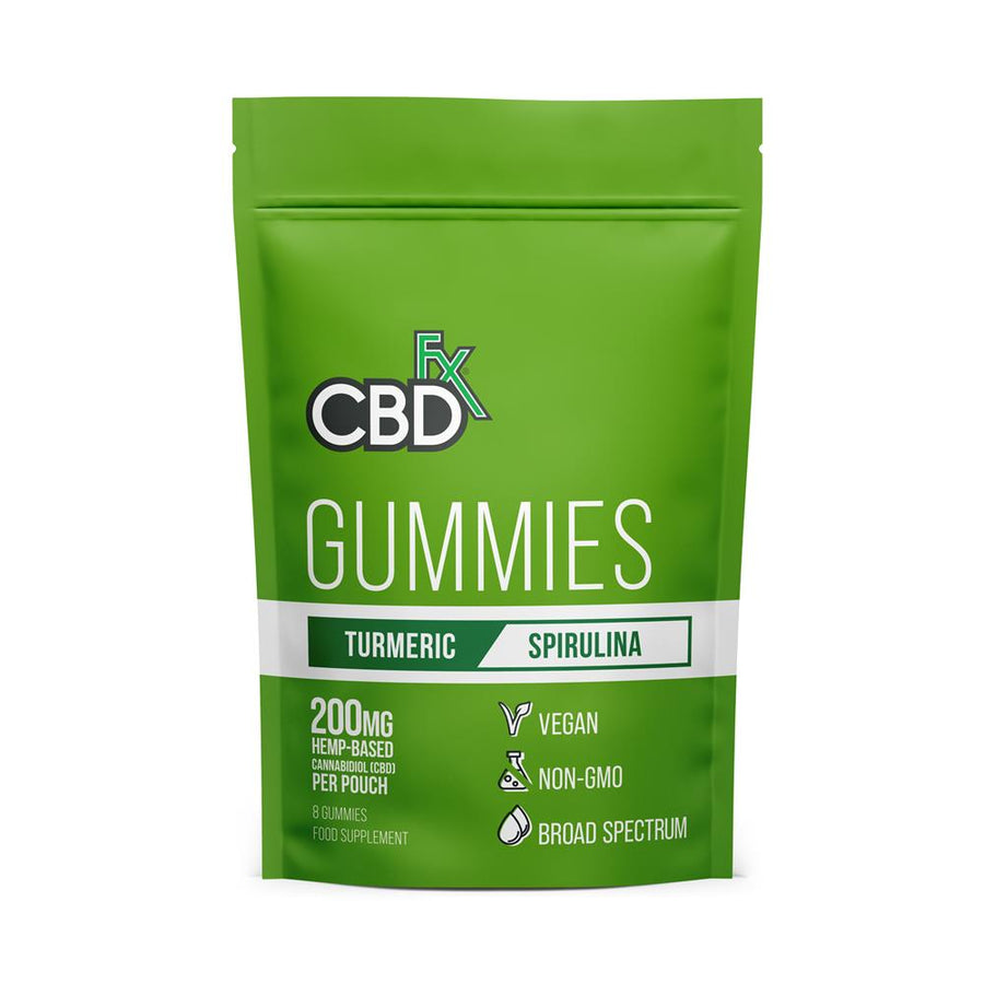 CBDfx CBD 200mg Turmeric & Spirulina - 8 Gummies