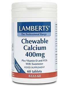 Lamberts Chewable Calcium 400mg 60 Tablets