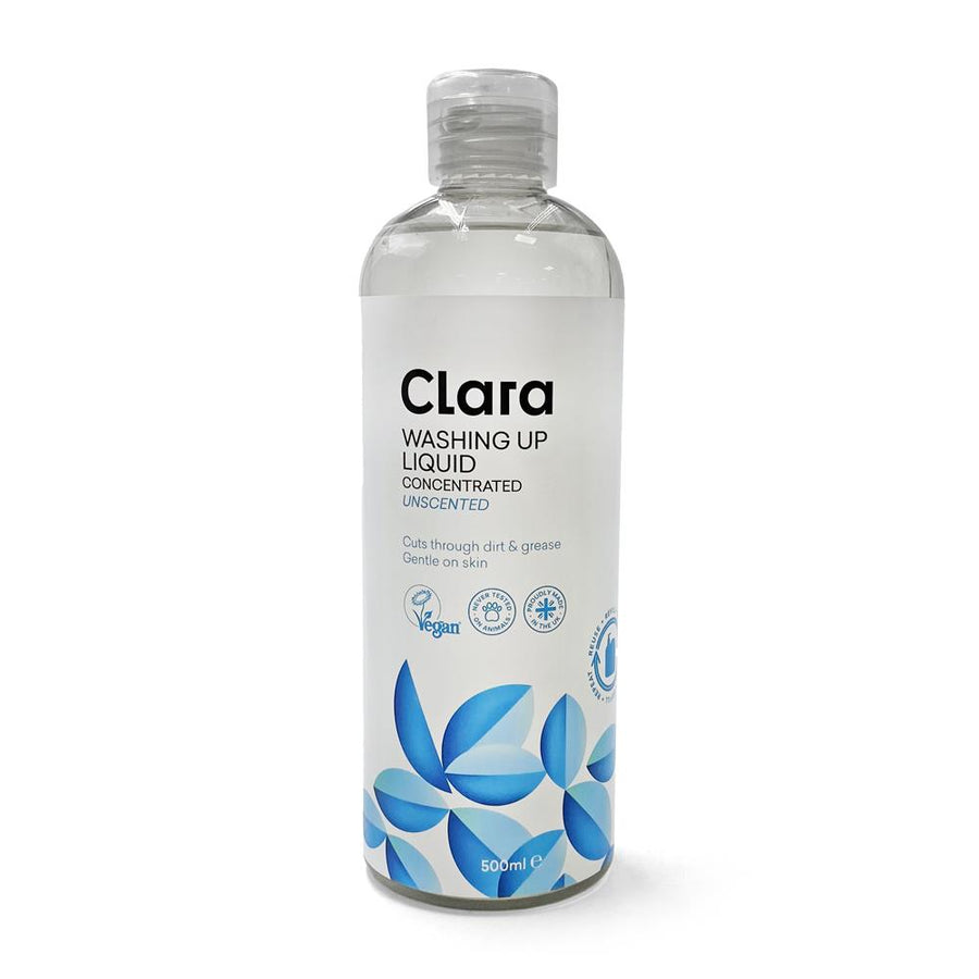 Clara Concentrated Washing Up Liquid Unscented 500ml