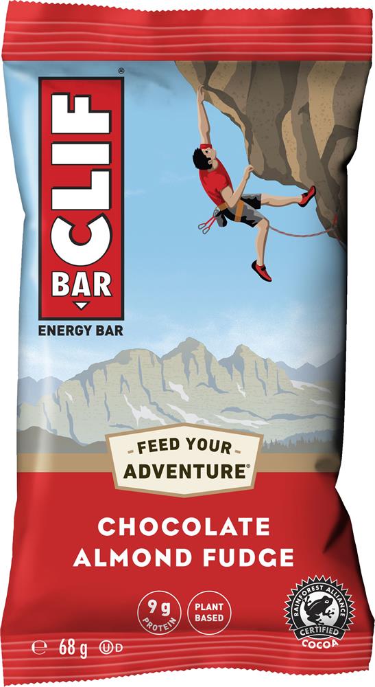 Clif Bar Chocolate Almond Fudge Energy Bar 68g - Pack of 12